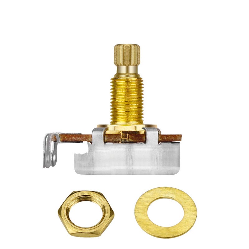 FLEOR 4pcs A250K Guitar Pots L18mm Shaft Audio Taper Volume Potentiometer,Golden Color - Image 3